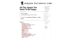 Desktop Screenshot of jargondatabase.com
