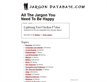 Tablet Screenshot of jargondatabase.com